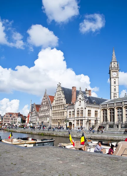 Ghent canal, Belçika — Stok fotoğraf