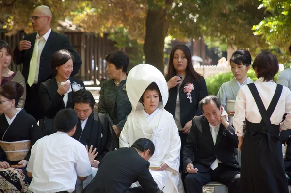 Celebration of a traditional Japanese wedding — Stock Photo, Image