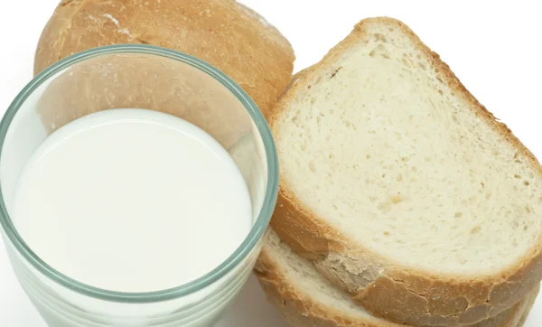Süt ve ekmek — Stok fotoğraf