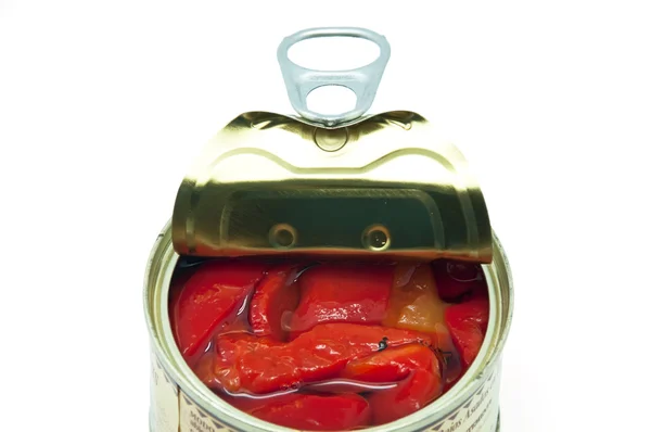 红辣椒的锡 — 图库照片