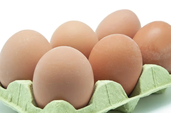 Шесть яиц — стоковое фото