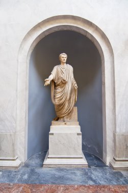 Roman statue in the Vatican Museums in Rome clipart