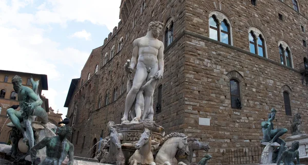 The fountain of Neptune in Florence — Stock Photo, Image