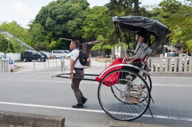 Rickshaw, Japanese transport clipart