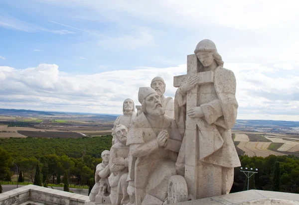 Pomnik ku czci Najświętszego Serca Pana Jezusa w madrid, Hiszpania — Zdjęcie stockowe