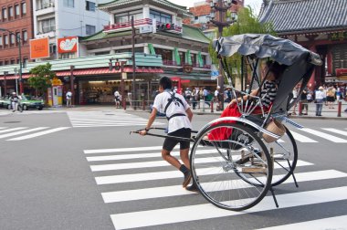 Rickshaw, Japanese transport clipart