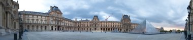 Courtyard of the Louvre Museum, Paris clipart