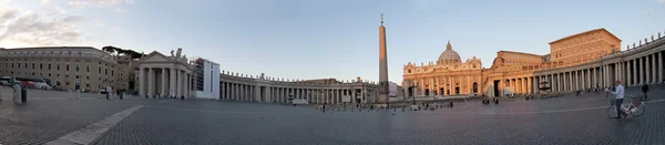 Panorâmica da Praça de São Pedro no Vaticano, Roma — Fotografia de Stock