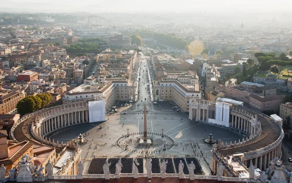 Panoramic of St. Peter's Square , Rome — Stock Photo, Image