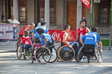 Men's Wheelchair Basketball Action clipart