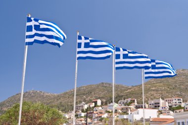 Greek flag clipart