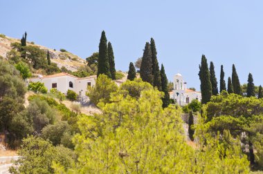 Monastery on Samos clipart
