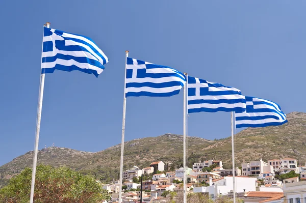 Griechische Flagge — Stockfoto