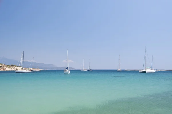 Barcos à vela em Samos — Fotografia de Stock