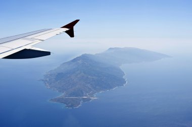 havadan görüntü Yunan Adası Ikaria