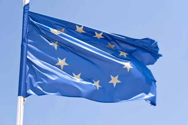 Evropská vlajka — Stock fotografie