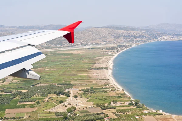 Aerial image of greek island Samos — Stock Photo, Image