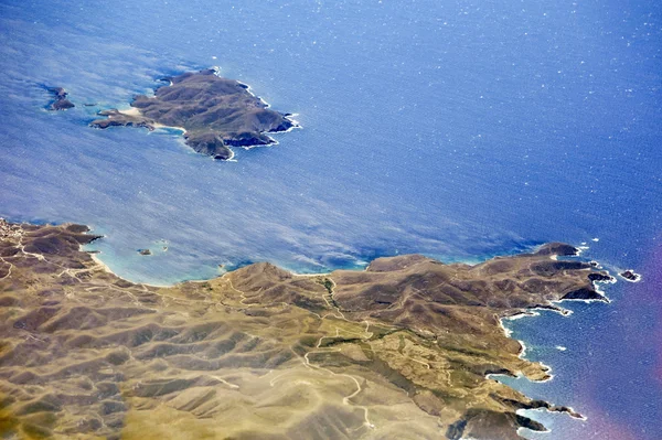 Luchtfoto foto van een Grieks eiland — Stockfoto