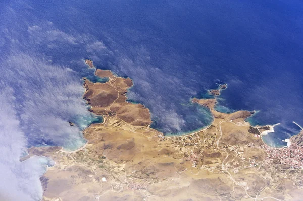 stock image Aerial image of a greek island