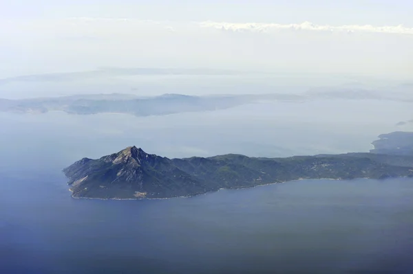 Légi kép az Athosz-hegy — Stock Fotó