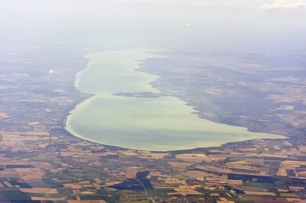 Imagen aérea del lago Balaton — Foto de Stock