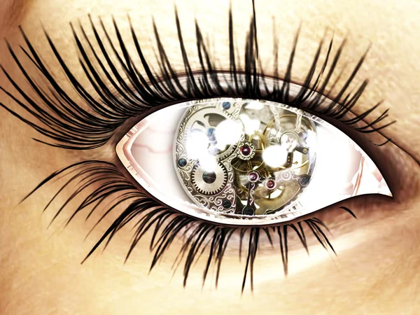 Visualização digital de um olho — Fotografia de Stock