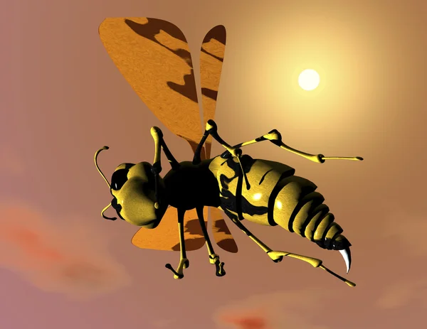Digital visualization of a bee — Stock Photo, Image