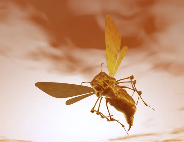 Digitale visualisatie van een honingbij — Stockfoto