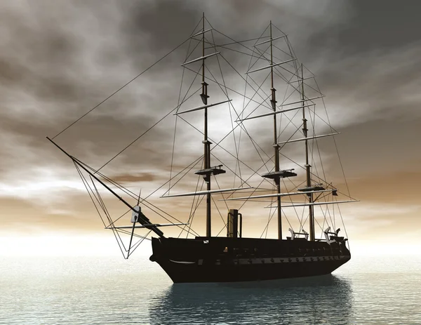 Парусный корабль — стоковое фото