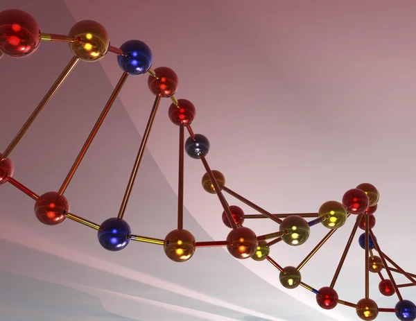 Цифровая визуализация спирали ДНК — стоковое фото