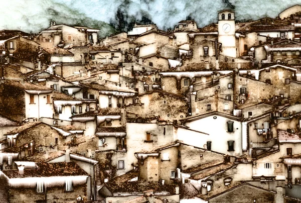 Ορεινό χωριό στο Abruzzo — Φωτογραφία Αρχείου