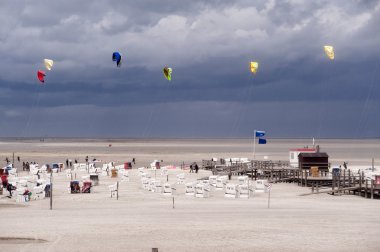Beach of St. Peter-Ording clipart