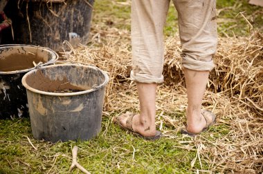 Mud building clipart