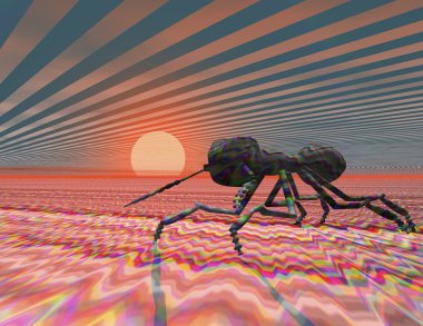 Digital visualization of an ant clipart