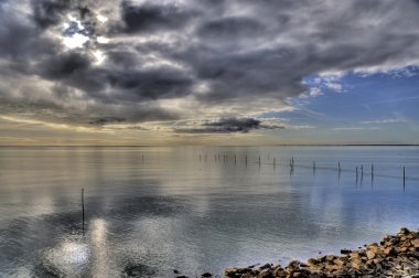 Ijssel lake hdr clipart