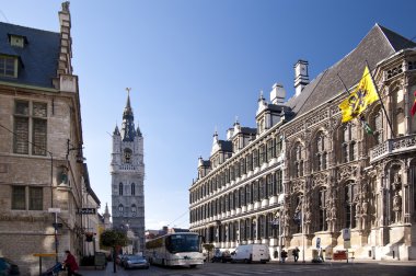City hall of ghent clipart