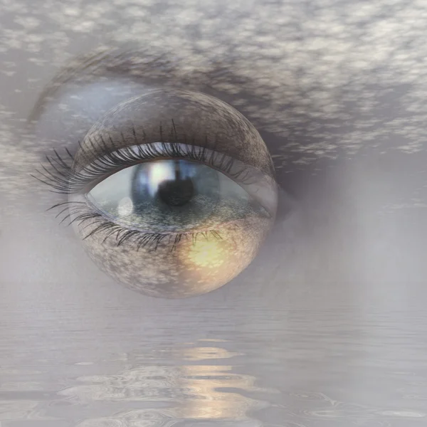Цифровая визуализация глаза — стоковое фото