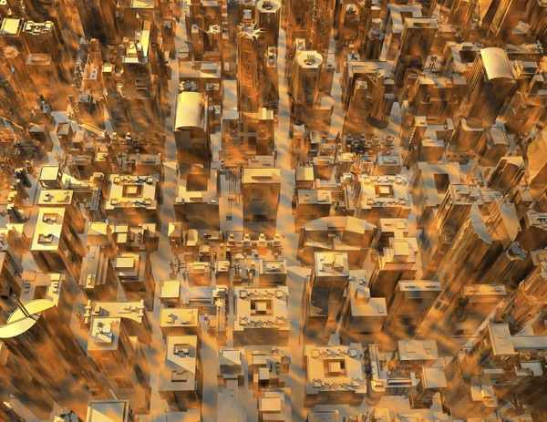 Futuristische Stadt — Stockfoto