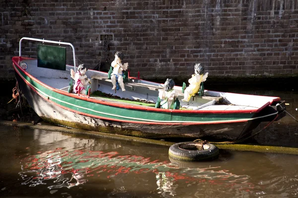 Boat in amsterdam — Stock Photo, Image