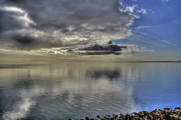 stock image Ijssel lake hdr