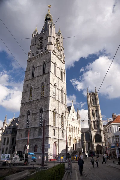 Кафедральний собор у місті Гент — стокове фото