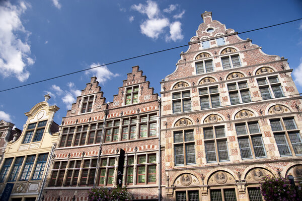 Building in the old town of ghent, belgium