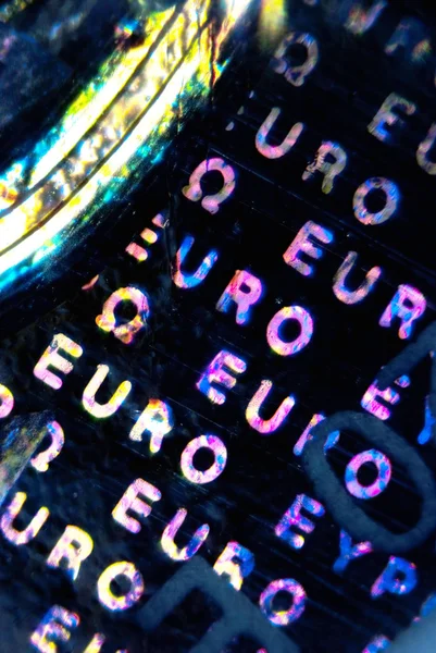 Euro holograma — Fotografia de Stock