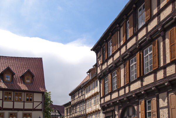 In the historic old town of Quedlinburg, Germany