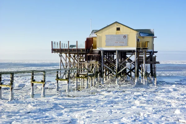 Stranden i St. Peter-Ording på vintern — Stockfoto