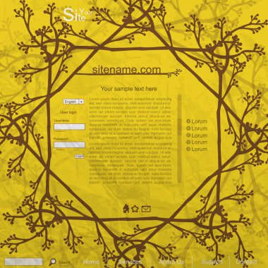 Yellow nature web design clipart