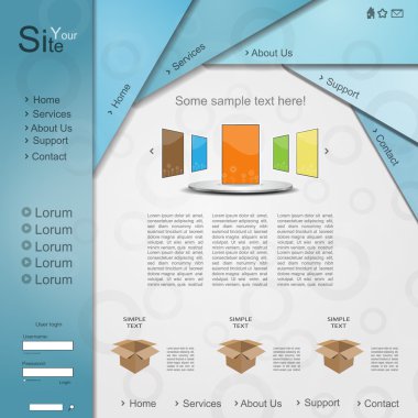 Mavi vektör web