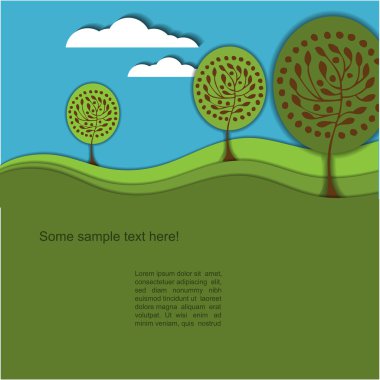 Green nature background clipart
