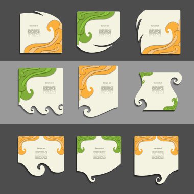 Modern cretive banner set clipart