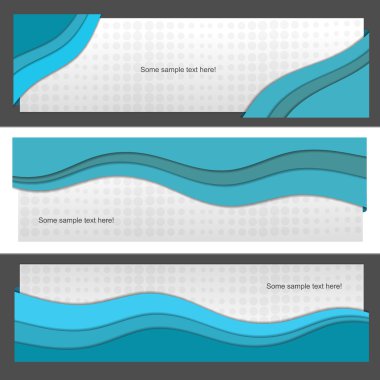 Modern creative banner set clipart